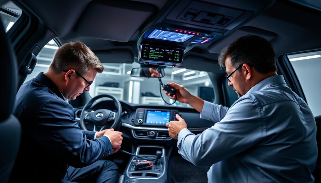 Image of IDWS lane departure warning system installation